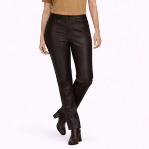 Vintage Dark Chocolate Brown Leather Pants Made in Canada